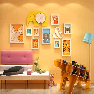 儿童房照片墙卧室墙上装饰墙贴创意相片幼儿园