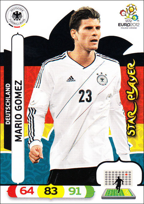 Panini 2012 Euro Game Star Card 041 SP Card Mario Gomez Gomez