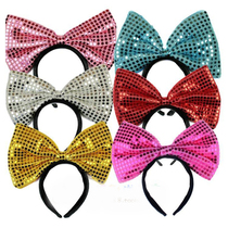 Halloween show sequins big bow hair band Festival bar KTV party costume props Hair accessories headdress