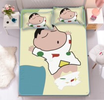 Cute cartoon Crayon Chan summer ice silk mat childrens bedroom mat student dormitory air conditioning mat foldable