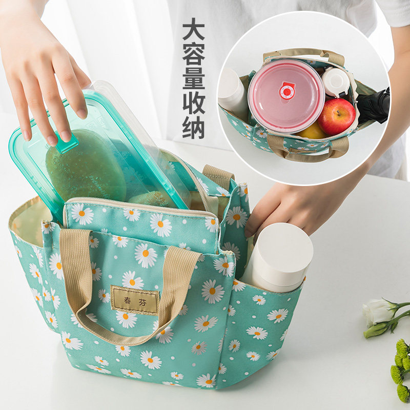 饭盒包手提包防水女包手拎便当包饭盒袋便当盒带饭包帆布妈咪袋子
