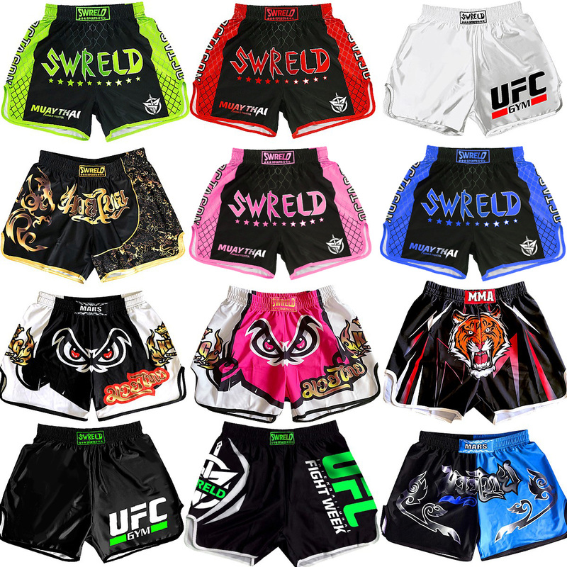 Mixed Martial Arts Fighting Professional Sanda Men's and Women's Mma Venom Muay Thai Shorts Boxing Uniform Competition Training Fighting
