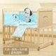 Big Bed+Mosquito Net+Five -Piece Set (Blue Puppy)