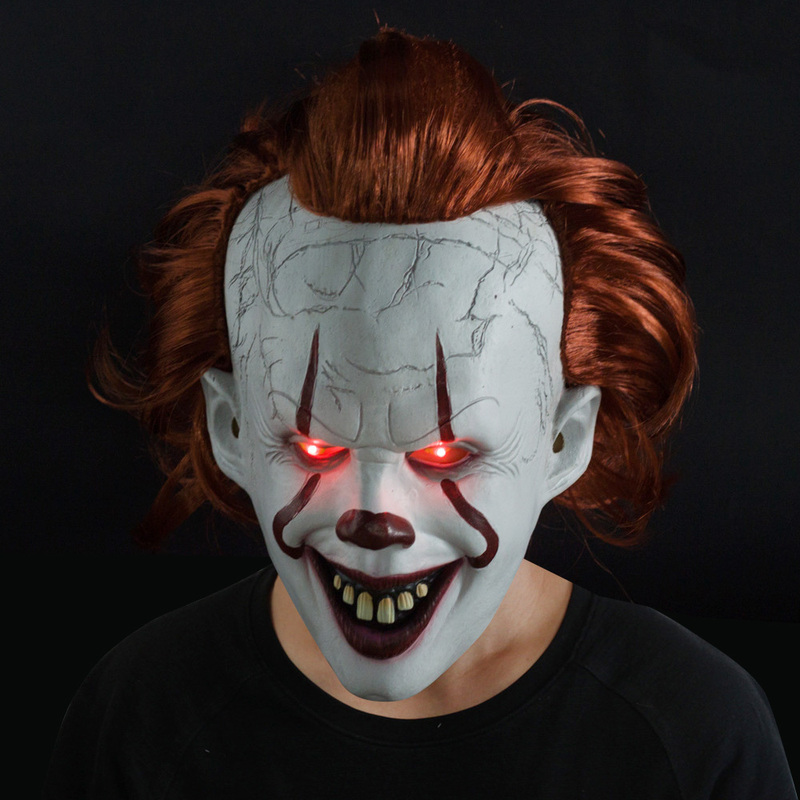Halloween Horror Clown Ghost Mask Pennywise Mask Makeup Joker Headgear Cosplay Props