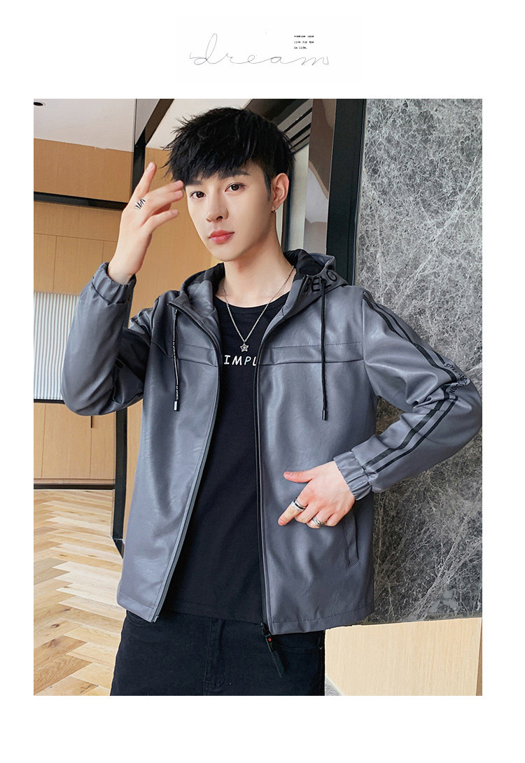 Осенняя приталенная куртка, толстовка с капюшоном 