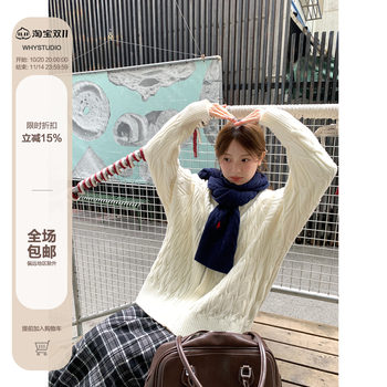 Whystudio sheep wool minimalist high luxury old money tone rl twist hooded sweater thickened warm fashion jacket