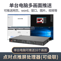 Audio and video image point-to-point push splicing processor Single computer multi-screen hybrid push screen controller