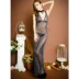 Sexy vải tuyn trong suốt dây đeo váy dài độ cám dỗ Sao đêm shop backless váy phối cảnh vải tuyn gợi cảm nữ váy ngủ đồ bộ mặc ở nhà Đêm đầm