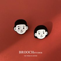 Boy Girl Brooch Cute Day Series Lovers Metal Badges Bag Accessories Clothing Pendant pins Dont pin anti-light buttons