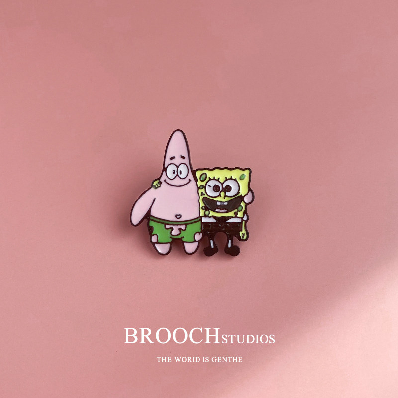 Sponge baby anti-walking light buckle Japanese Cartoon Brooch Hand Bag Stationery Metal Bag Badger Bag accessories Accessories Pendant