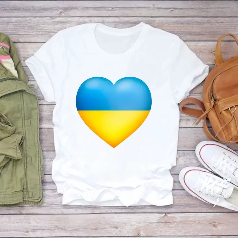 [Украина футболка украинская женская футболка Harajuku футболка 90-е]