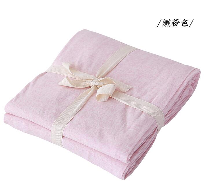 Cotton Scorpio Cotton Vải Dệt kim Màu Kéo sợi Vải Giường Giường Nệm Đặt Simmons Khăn trải giường Màu tinh khiết - Trang bị Covers 	ga giường bo chun