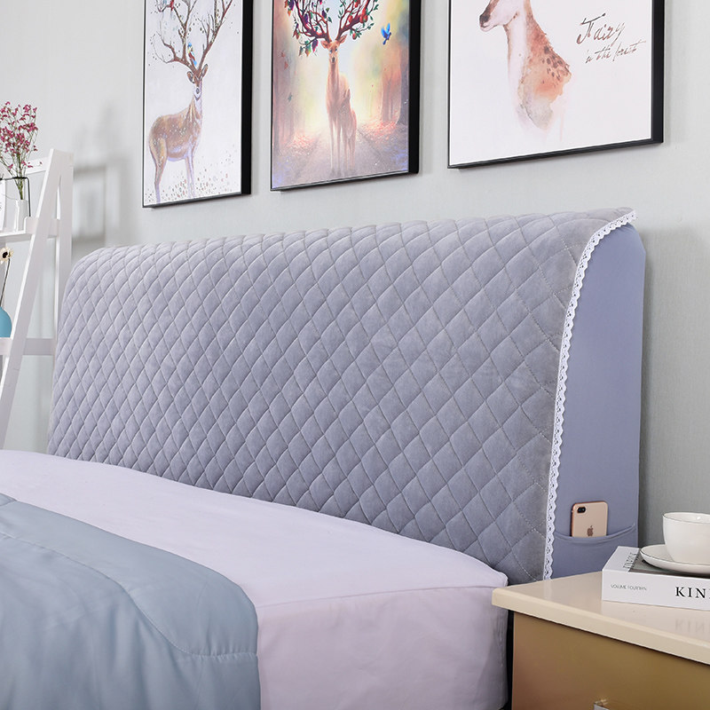 All-inclusive fabric padded cotton elastic bed cover Simple modern bed cover 1 8m dust cover backrest bed bag