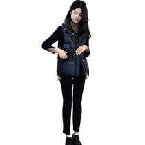 Down cotton womens vest womens European style 2024 autumn and winter new style vest womens waistcoat vest with foreign style