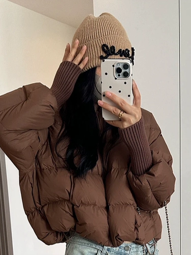 Белый зимний пуховик, бейсбольная куртка для отдыха, 2025 года, оверсайз