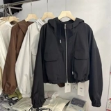 Толстовка с капюшоном, осенняя короткая куртка, подходит для подростков