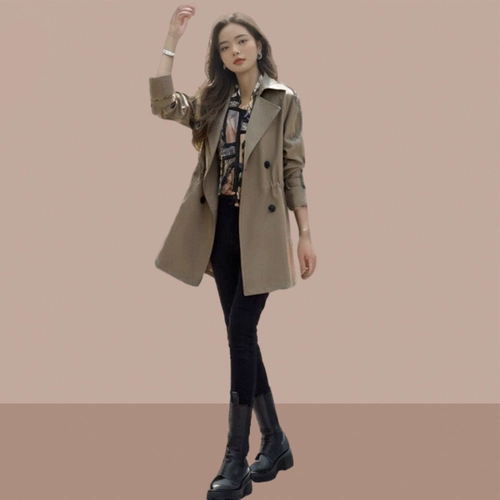 Плащ, осенняя куртка, изысканный стиль, подходит для подростков, в западном стиле