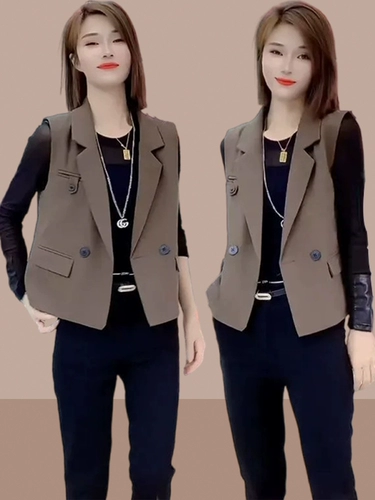 Костюм, жилет, осенняя куртка, подходит для подростков, в западном стиле