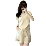 Спортивный комплект, модная летняя одежда, популярно в интернете, короткий рукав, подходит для подростков, для бега