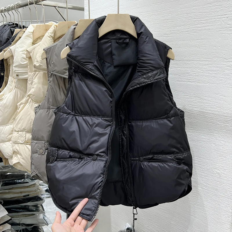 Down Cotton Vest for Women, Outerwear, 2026 Autumn and Winter New Style, Women's Vest, European Style, Trendy and Popular