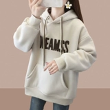 Осенняя демисезонная футболка, утепленная толстовка с капюшоном, длина миди, городской стиль