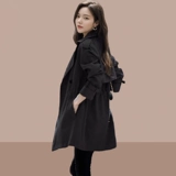 Плащ, осенняя куртка, изысканный стиль, подходит для подростков, длина миди