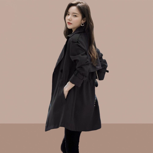 Плащ, осенняя куртка, изысканный стиль, подходит для подростков, в западном стиле