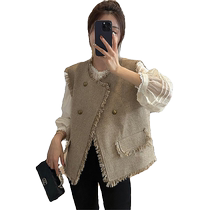 Small fragrant style vest for womens outer wear autumn new 2024 European goods small retro vest vest jacket