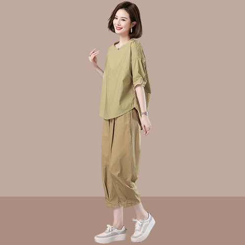 Летний комплект для матери, оверсайз, большой размер