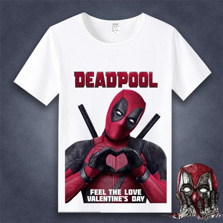 Marvel phim chết bồi bàn T-Shirt ngắn tay nam ngắn tay Deadpool anime xung quanh mùa hè phim hoạt hình quần áo sinh viên hình dán elsa