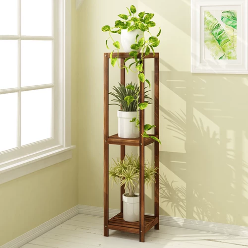 Цветочная рама сплошной древесина Антиррозивная гостиная балконы приземляется простая двойная полка на полке стойка