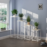 Железная спальня стальная и деревянная цветочная стенда Многослойная крытая крышка специальная цветочная полка многофункциональный зеленый укроп, висящий стул орхидея, многослойный