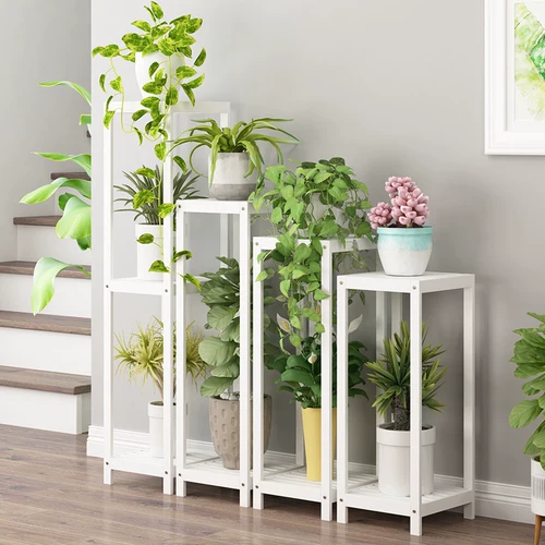 Цветочная рама сплошной древесина Антиррозивная гостиная балконы приземляется простая двойная полка на полке стойка