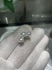 Silver cold light 6 8mm Australian white keshi ring 18k natural diamond inlaid simple and high-end atmosphere