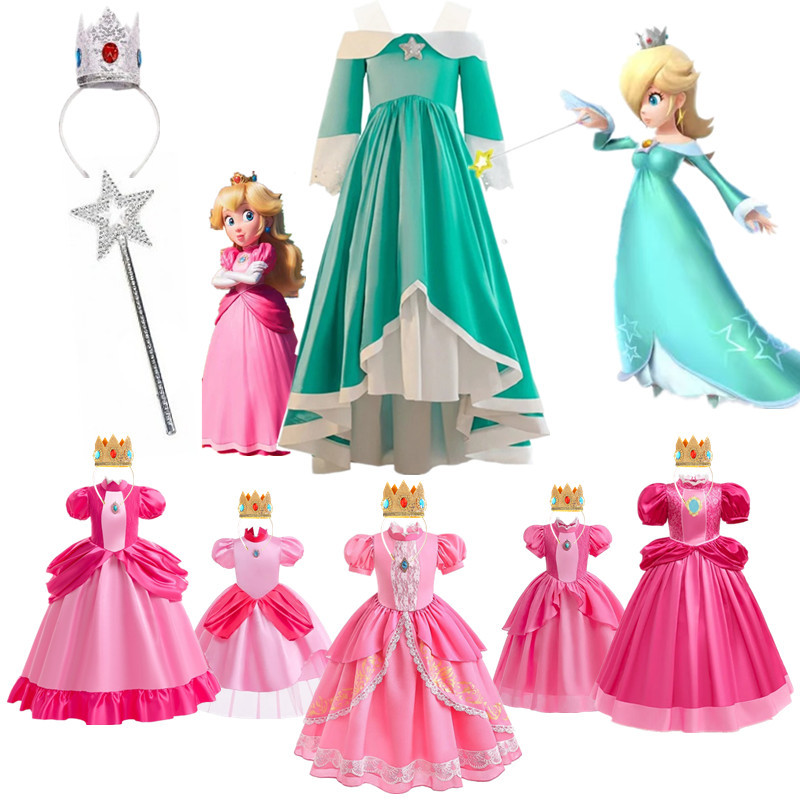 Princess Brigitte Cosplay Dress Mario Roseta Cosplay Dress Girls' Mario Birthday Dress Princess Brigitte Cosplay Dress Mario Roseta Cosplay Dress Girls' Mario Birthday Dress
