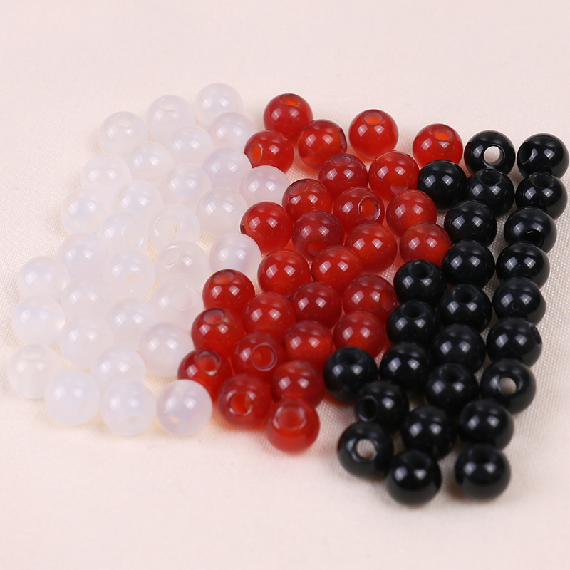 Black Red Manau Loose Beads Handmade Beads Handmade Beads Crystal Handstring Accessories Beads DIY Ornament Accessories Woven materials