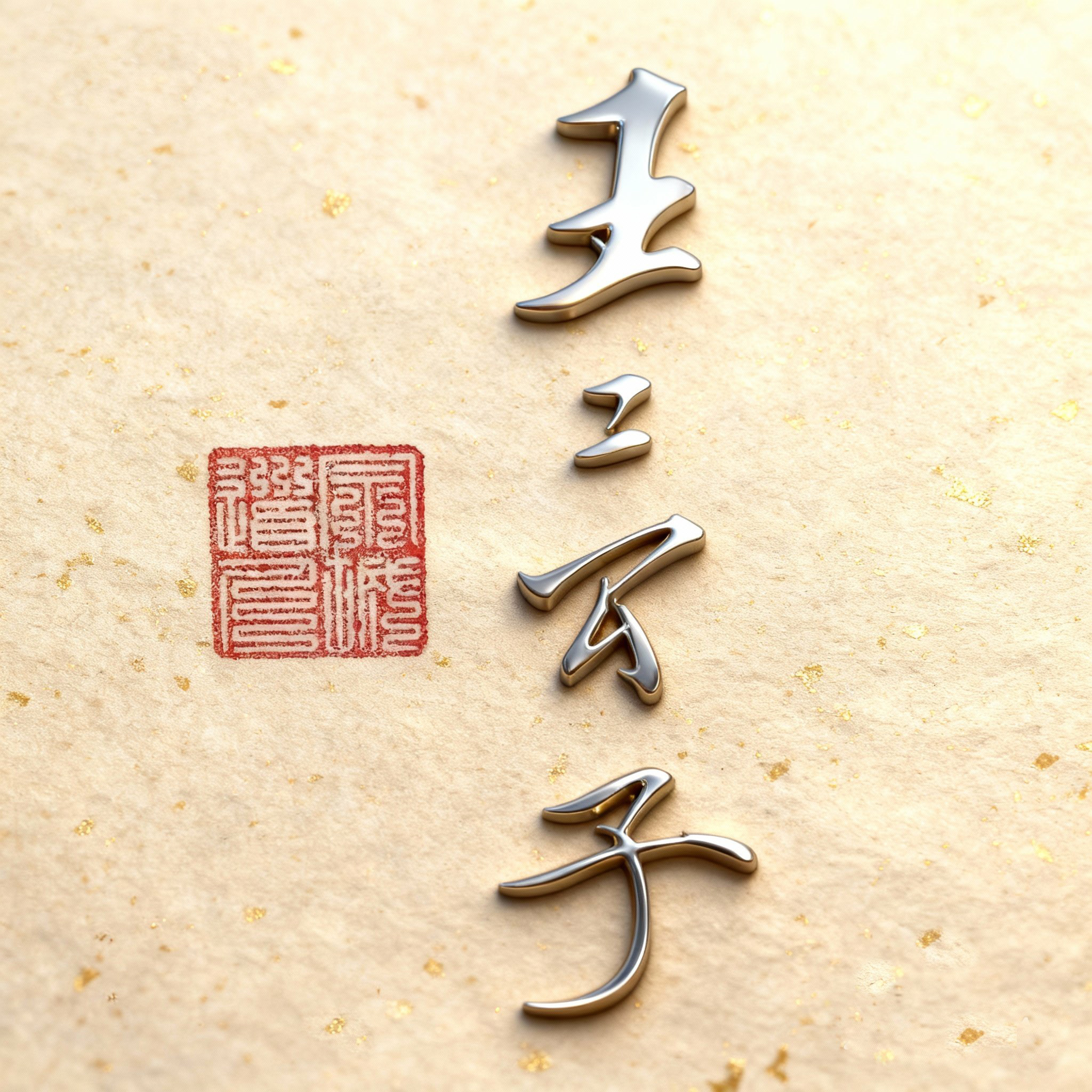 王二公子瘦金书法工作室的LOGO