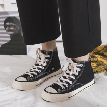  1970s high-top canvas shoes female student super fire Korean version ulzzang tide wild retro Hong Kong style chic board shoes