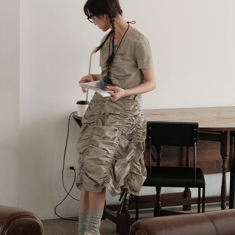 One-Piece Two-Piece Style Dirty Wash Tie-Dye Design Duangduang Spring Dress Elastic Long Skirt One-Piece Two-Piece Style Dirty Wash Tie-Dye Design Duangduang Spring Dress Elastic Long Skirt