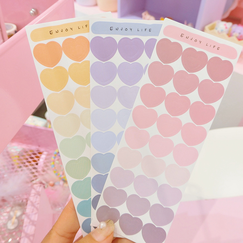 ins wind teenage girl's gradual layer of love small stickers wall stickers to stick hands account material Remarks pagination