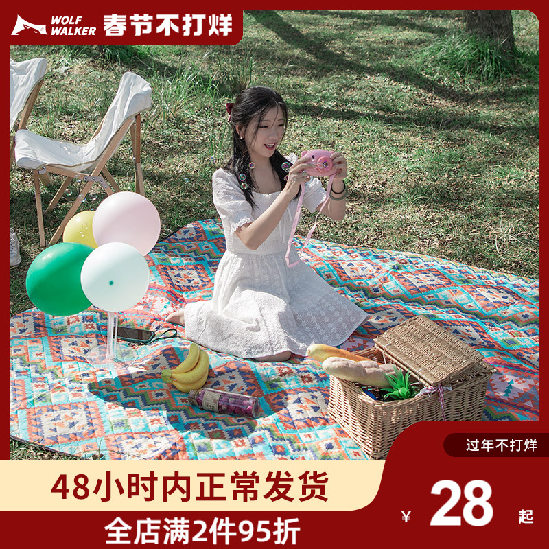 Picnic mat moisture-proof mat thick outdoor mat picnic picnic picnic mat cloth portable wild waterproof ins wind