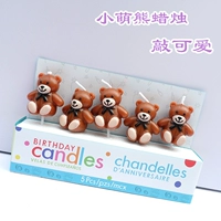 Брендовая милая мультяшная свеча с бантиком, популярно в интернете, с медвежатами, для влюбленных