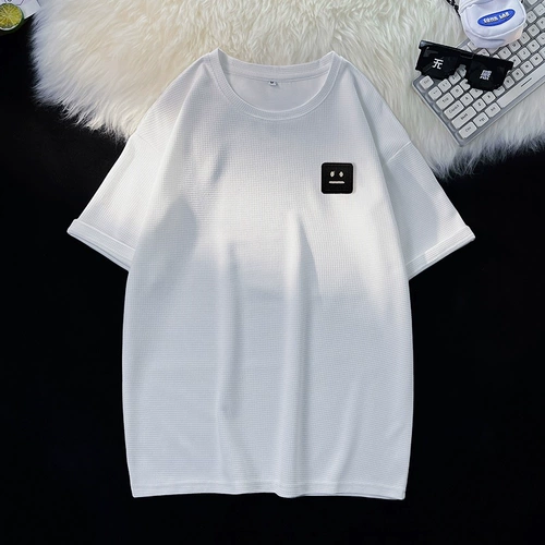 Трендовая брендовая летняя футболка с коротким рукавом для школьников с круглым воротником, оверсайз, подходит для подростков