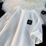 Трендовая брендовая летняя футболка с коротким рукавом для школьников, оверсайз, подходит для подростков