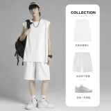 Летняя трендовая хлопковая майка без рукавов, жилет для спортзала, футболка, свободный крой