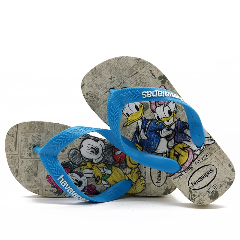 Детские сланцы Havaianas, нескользящая обувь для пляжа, шлепанцы, пляжный стиль