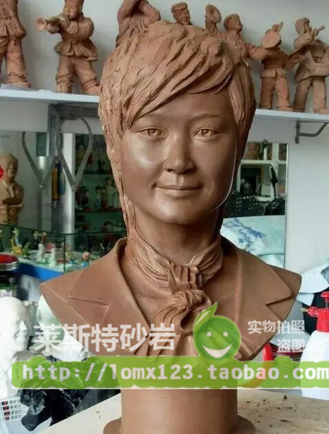 Sandstone Crafts Handicrafts Museum Sandstone Round Engraving Parts Decorated celebrity Li Yuchun