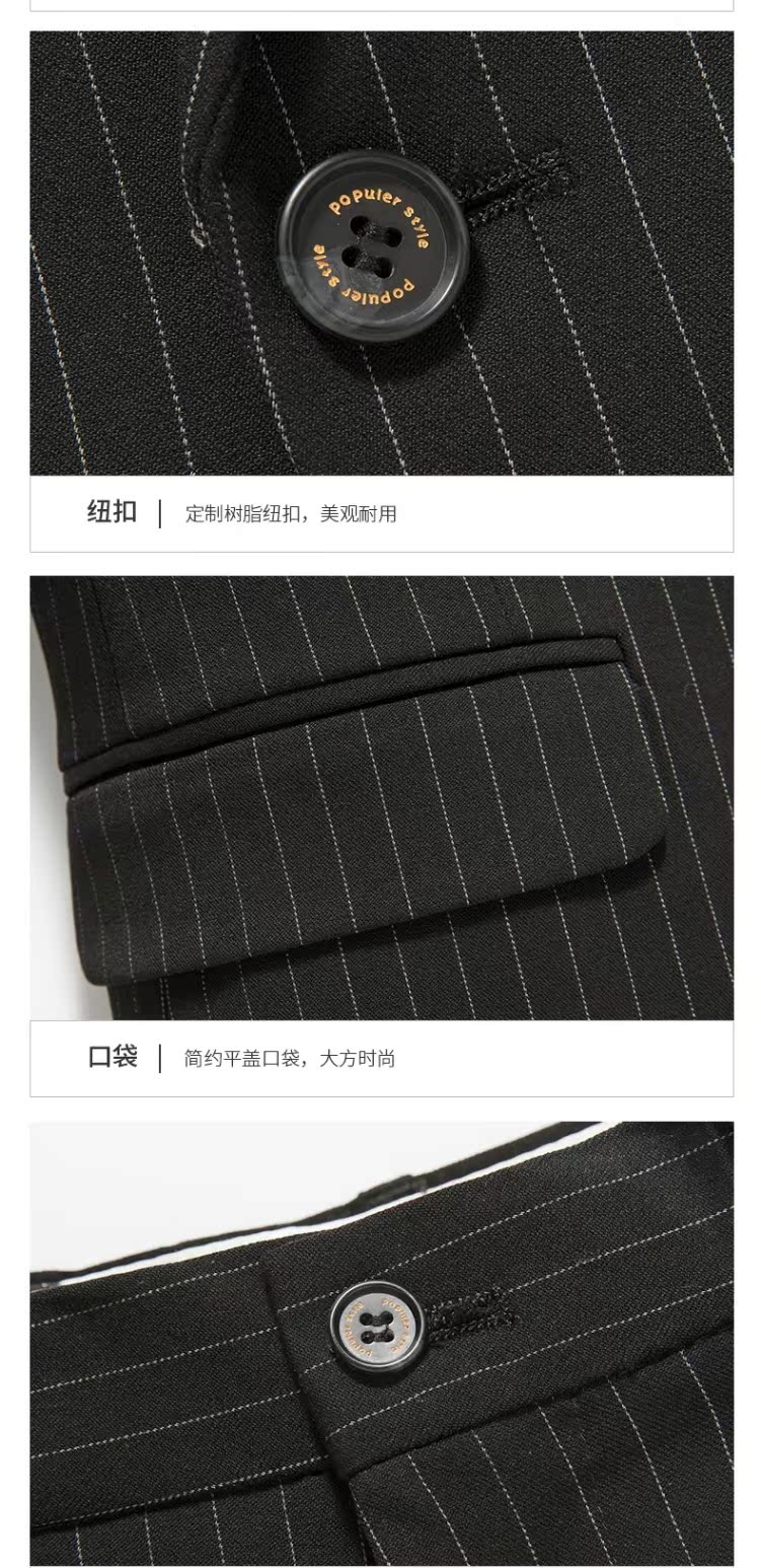 Mẫu dọc Romon / Luo Meng phiên bản Hàn Quốc của bộ đồ vest nam váy cưới công sở kinh doanh thời trang giản dị phục vụ người đàn ông tốt nhất vest nam cá tính