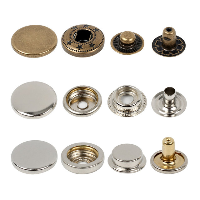 Metal buttons, push buttons, pure copper concealed buttons, four-in-one buttons, invisible mother-in-law buttons, clothes buttons, wallet snap buttons, accessories