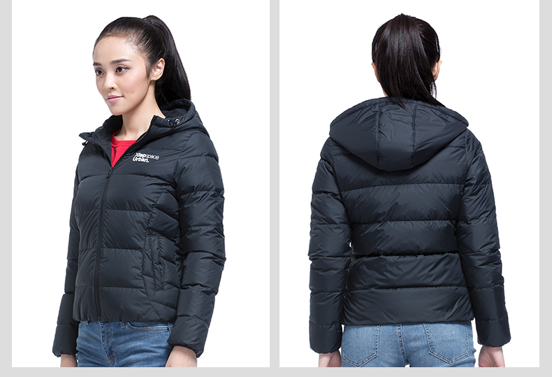 Bước đặc biệt Mùa đông Sản phẩm mới Phụ nữ Đơn giản giản dị Slim Ấm áp Mùa đông Áo khoác Thời trang Áo trùm đầu dày - Thể thao xuống áo khoác —